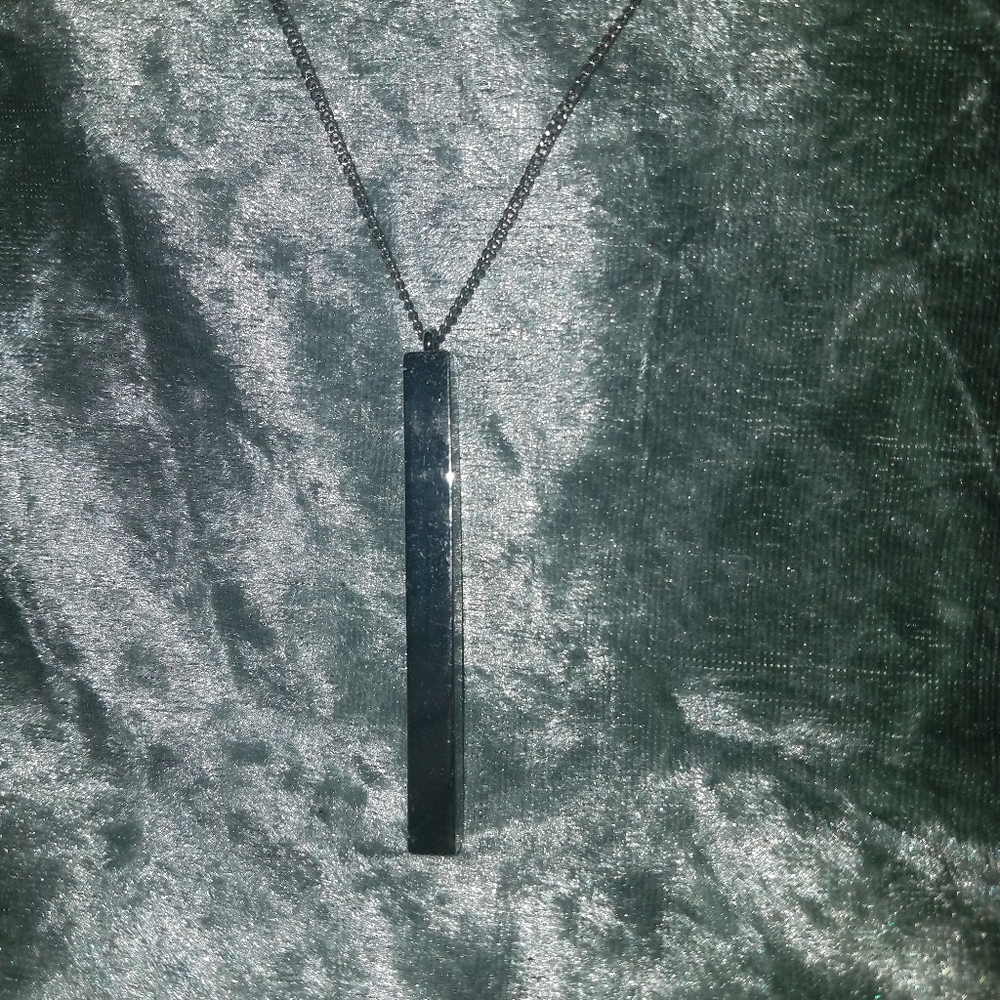 Minimalist Silver Bar Necklace